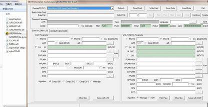 LTE WCDMA ICCID SIM USIM 4G secure card reader writer programmer with 5pcs blank programable card +SIM personalize tools