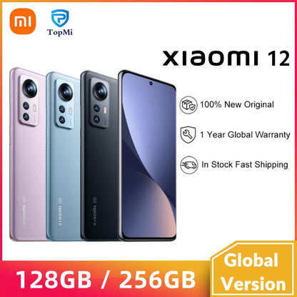 Xiaomi 12 Global Version 128GB / 12GB 256GB NFC Snapdragon® 8 Gen 1 Octa Core 120Hz 67W 50W Wireless Turbo Charging 50MP Camera