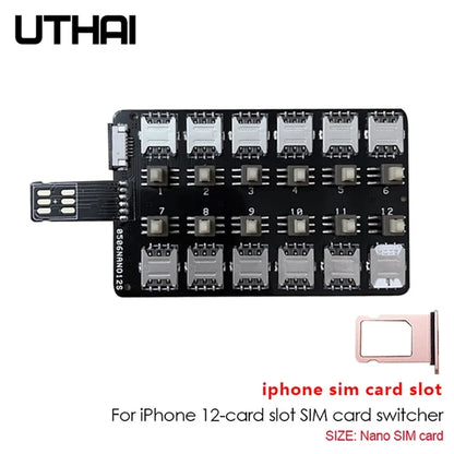 Card Slot SIM Card Adapter Card Reader (For iPhone 5/6/7/8/X/XS) Mini IM Nano Sim Card Multi-Card Reader Large Capacity