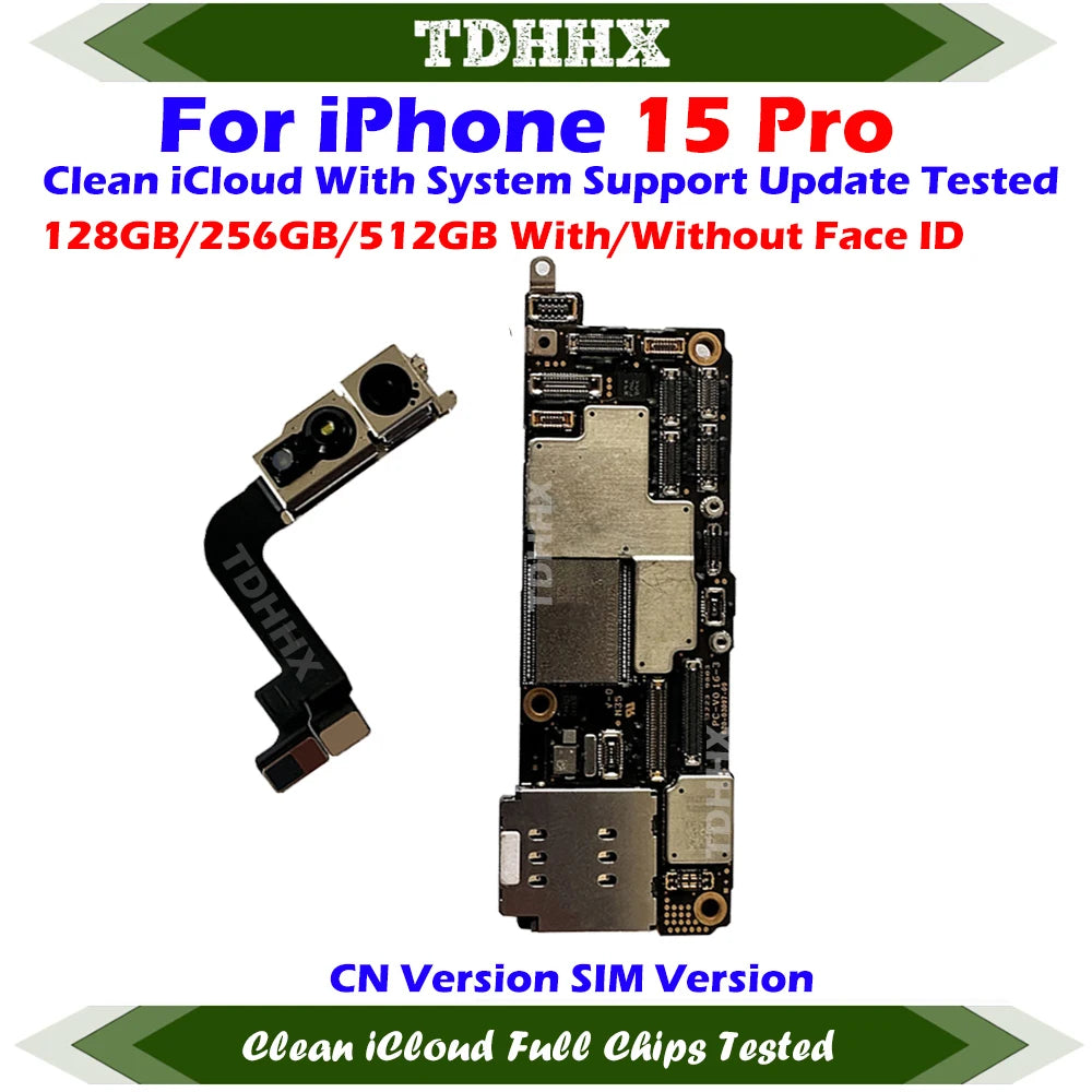 Motherboard Support iOS Update For iPhone 15 Pro Max / 15Pro Clean iCloud Logic Board Full Chips Working China Version Dual Sim