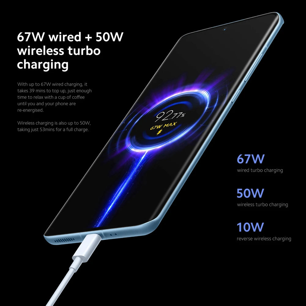 Xiaomi 12 Global Version 128GB / 12GB 256GB NFC Snapdragon® 8 Gen 1 Octa Core 120Hz 67W 50W Wireless Turbo Charging 50MP Camera