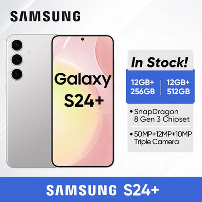 Original New Samsung S24+ 5G Smartphone Snapdragon 8 Gen 3 4900mAh Battery 45W Charge 6.7" 120Hz QHD+ Dynamic AMOLED 2X NFC