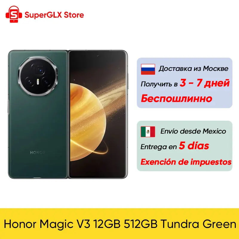 2024 New Honor Magic V3 Global Version 5G Foldable LTPO AMOLED 120Hz Display 7.92" 50MP Cameras Snapdragon 8 Gen 3 5150mAh 66W