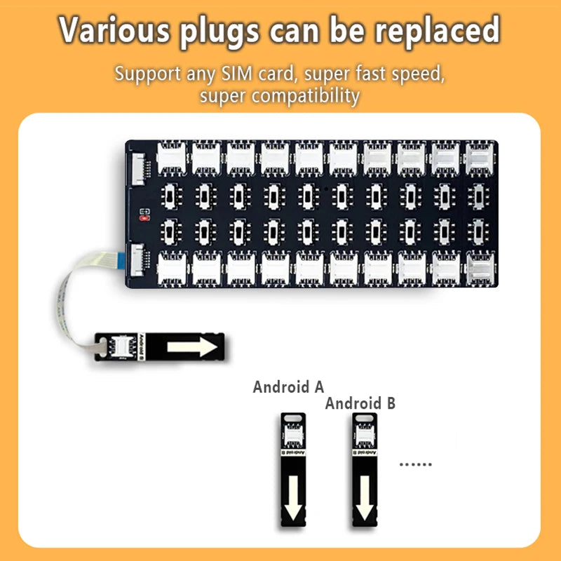 UTHAI Mobile Phone Card Changer Multi-Card Device External Card Slot Multi-Card Device Android Universal 20 Card Slot Expansion