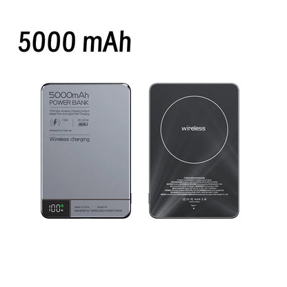 Ultra Thin 10000mAh Magnetic Wireless Charger Power Bank PD15W Portable Powerbank For iPhone Samsung Huawei Xiaomi for Magsafe