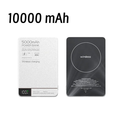 Ultra Thin 10000mAh Magnetic Wireless Charger Power Bank PD15W Portable Powerbank For iPhone Samsung Huawei Xiaomi for Magsafe