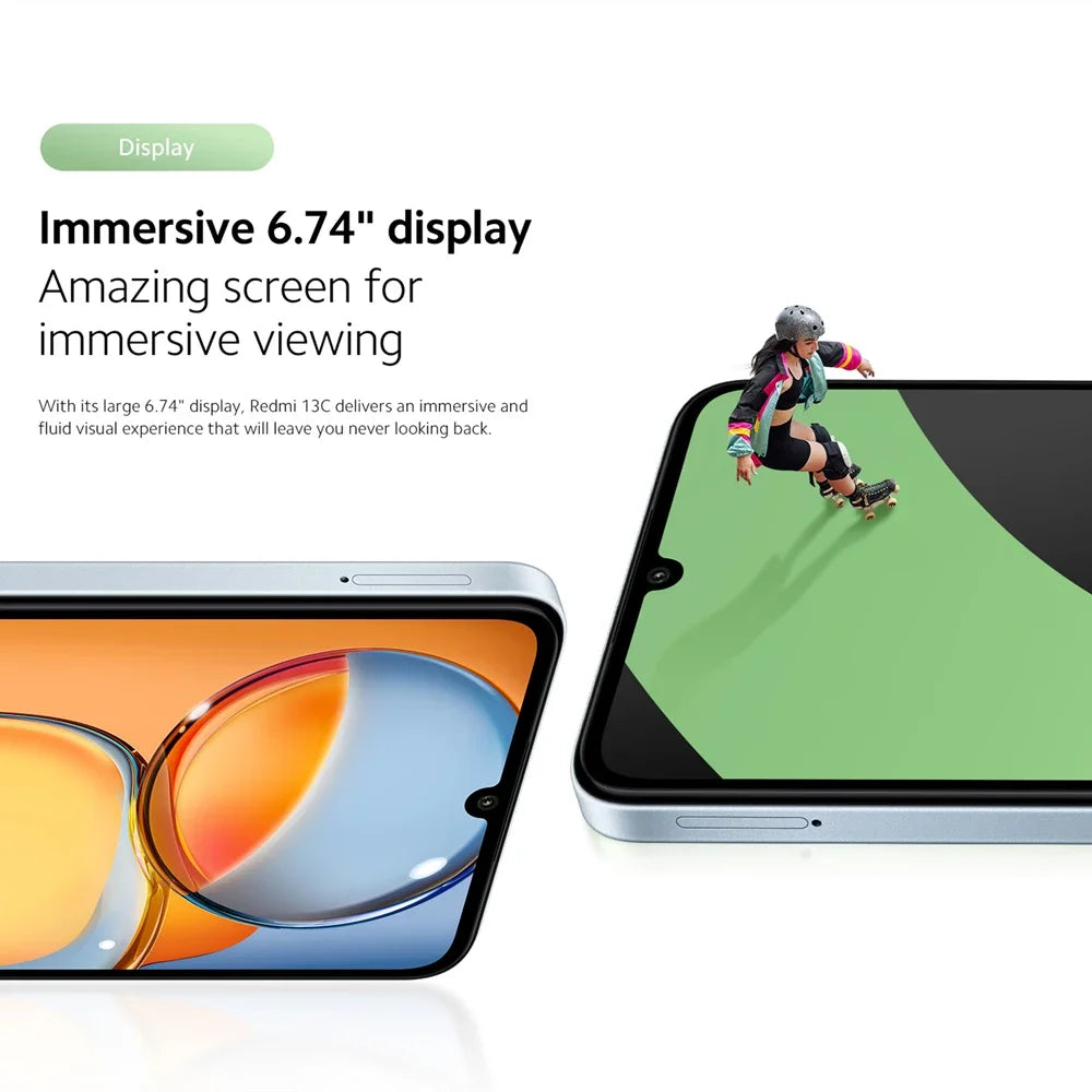 Xiaomi Redmi 13C Global Version 128GB 8GB 256GB MTK Helio G85 MIUI 14 Side Fingerprint 50MP Camera 5000mAh 90Hz 6.74" Redmi13C