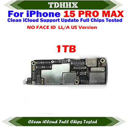 Mainboard Clean iCloud For iPhone 15 Pro Max Full Working Motherboard Support iOS Update Logic Board Plate E-SIM