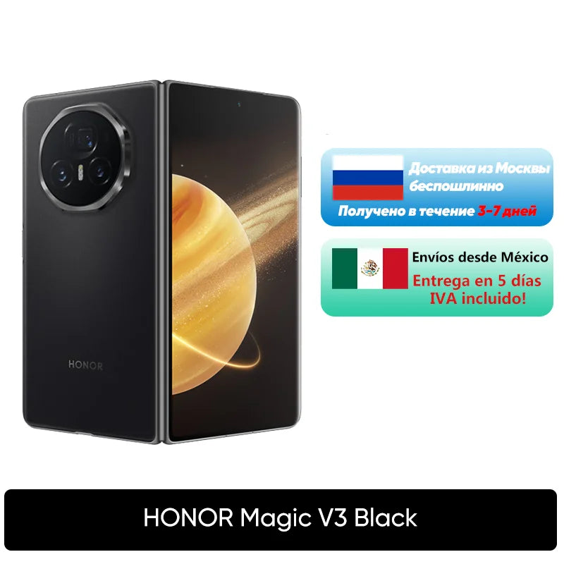 Honor Magic V3 5G Global Version Foldable LTPO Snapdragon 8 Gen 3 7.92" 120Hz AMOLED Display 50MP Triple Cameras 5150mAh 66W NFC