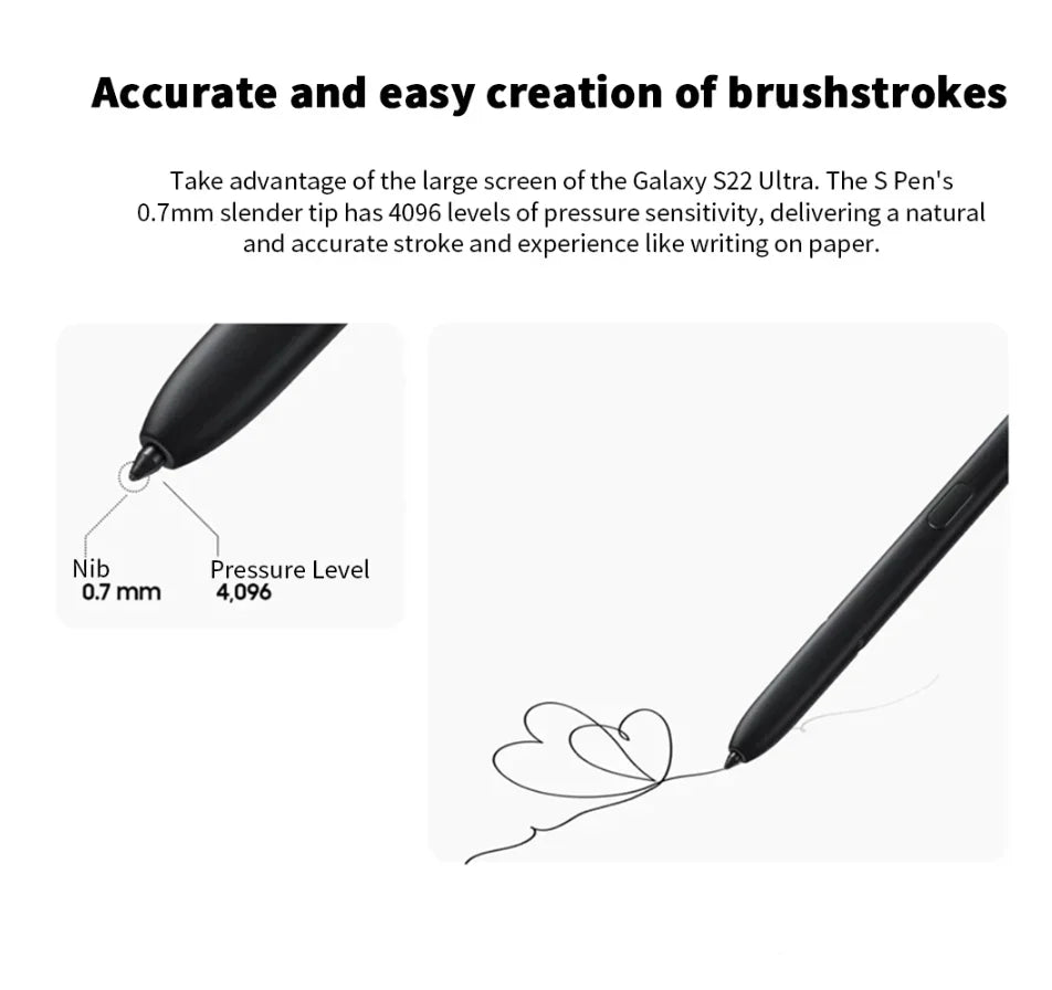 Original Product For Samsung Galaxy S22Ultra SM-908 Stylus for Galaxy S22 Ultra 5G Bluetooth function Touch s pen Replacement