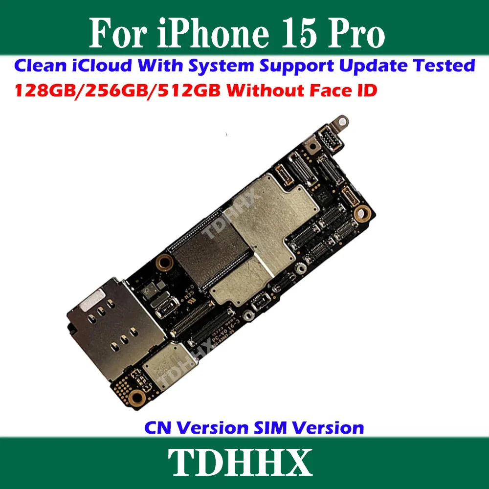 Clean iCloud Logic Board For iPhone 15 Pro Motherboard Dual SIM CN Version Mainboard Full Chips Support IOS Update